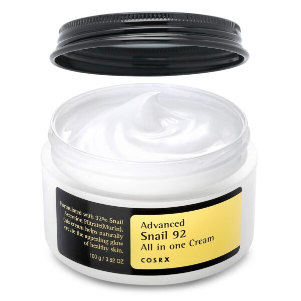 COSRX Advanced Snail 92 Crème tout-en-un, 100 g | Sécrétion hydratante de mucine d'escargot filtrée à 92 % | Crème hydratante pour le visage, hydratation longue durée, 100 g