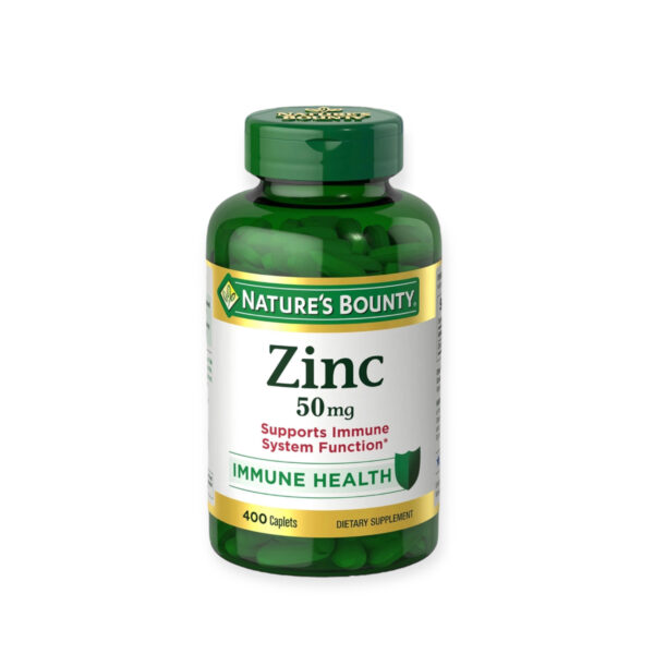 Nature’s Bounty Zinc, Soutien immunitaire, 50 mg, Caplets, 400 Ct