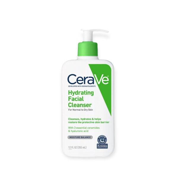 CeraVe Nettoyant hydratant pour le visage aux céramides et à l’acide hyaluronique, 355 ml