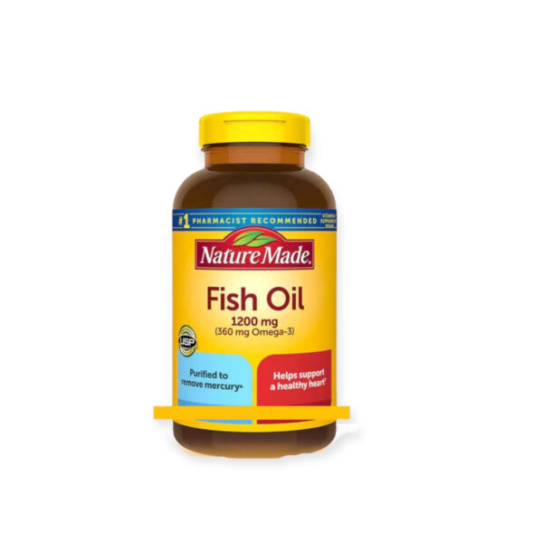 Nature Made, Huile de poisson 1200 mg (360 mg oméga-3) 200 gélules liquides