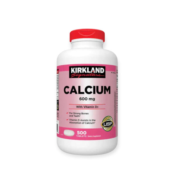 Kirkland Signature Calcium 600 mg avec vitamine D3, 500 comprimés