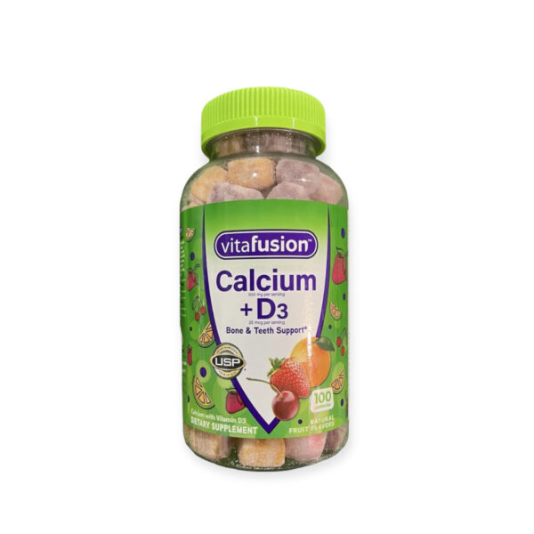VitaFusion Calcium avec vitamine D3 - 2 flacons de 100 - 200 gummies au total