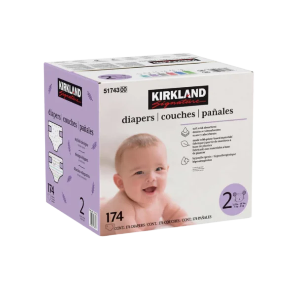 Kirkland Signature Couches Taille 2, 174 unités