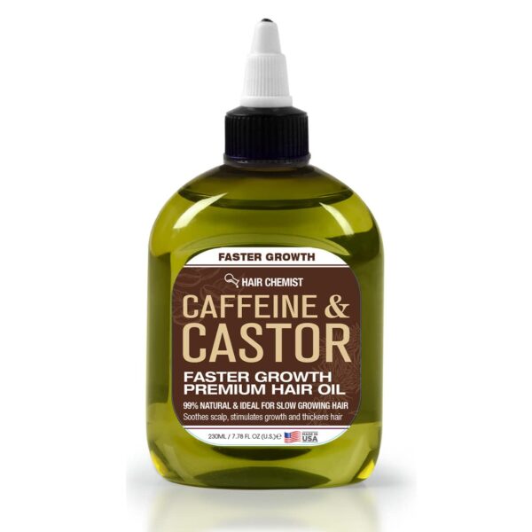 Hair Chemist Huile capillaire à croissance plus rapide à la caféine et au ricin, 230 ml
