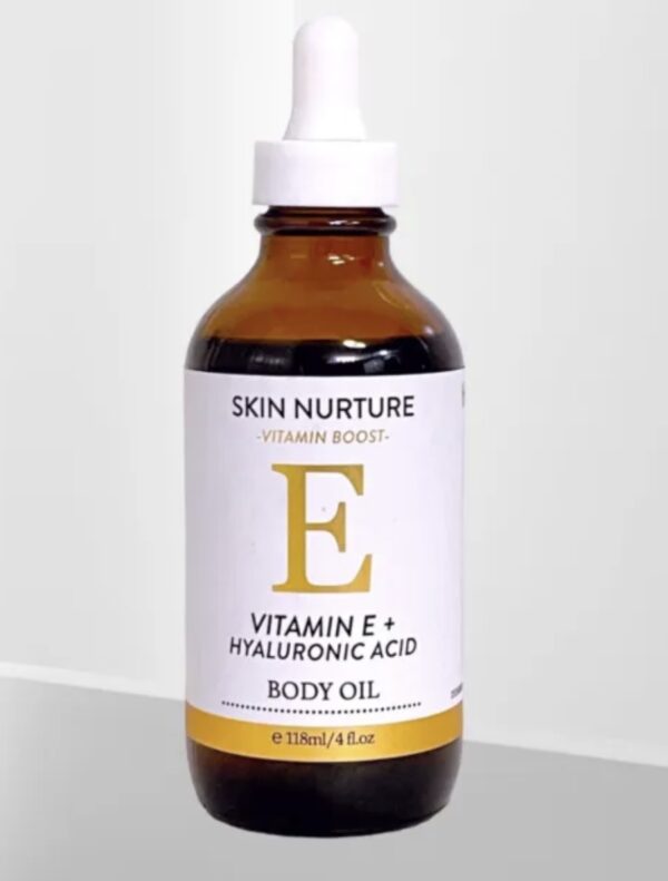 SKIN NURTURE Vitamin Boost Vitamine E + Huile corporelle à l'acide hyaluronique,118ml