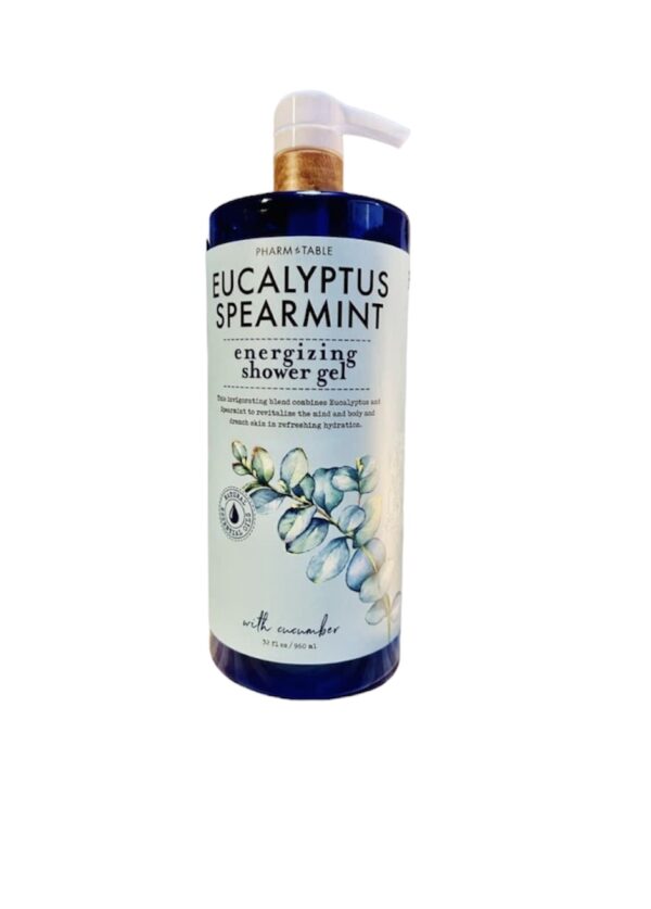 Pharm to Table EUCALYPTUS SPEARMINT Gel Douche Énergisant au Concombre, 960 ML