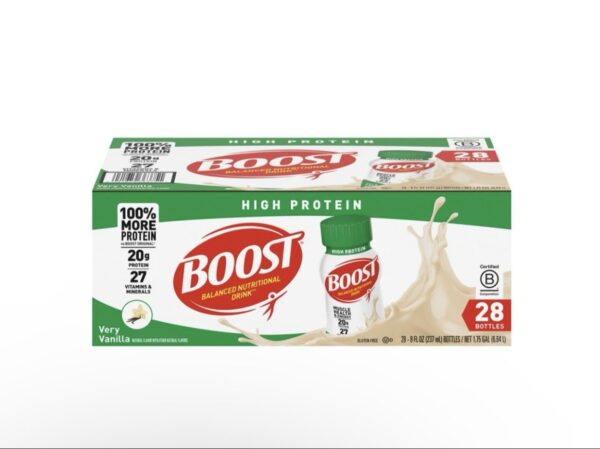 BOOST High Protein Nutritional Drink, Vanilla, 236 ml, Pack de 28