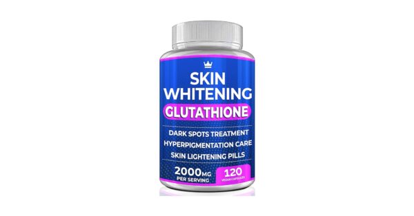 Skin Whitening Glutathione - 120 Capsules, 2000mg Glutathione