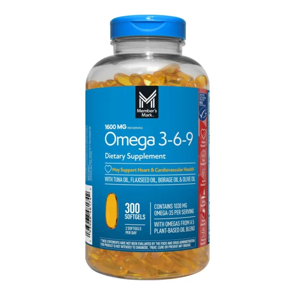 Member's Mark Omega 3-6-9, 1600 mg , 300 comprimés
