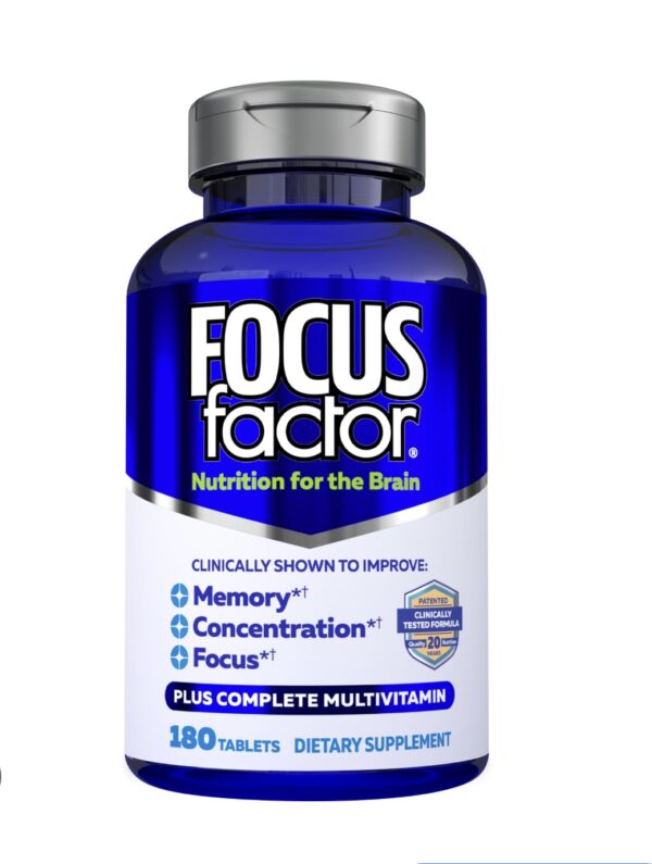 Focus Factor Brain Supplement Multivitamin, 180 comprimés