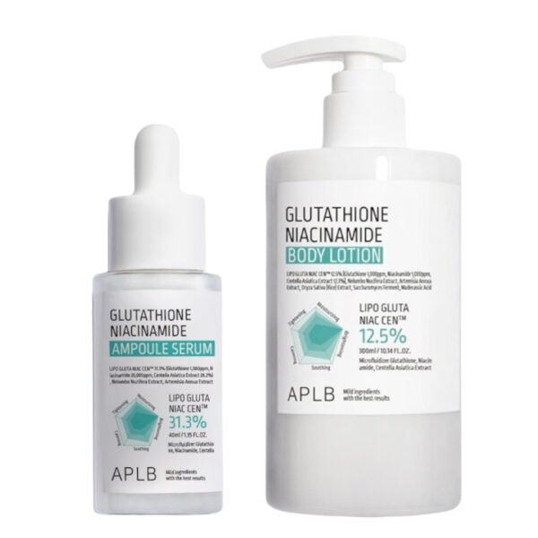APLB Glutathione Niacinamide Body Lotion+ Ampoule Sérum (300 x 40 ml )