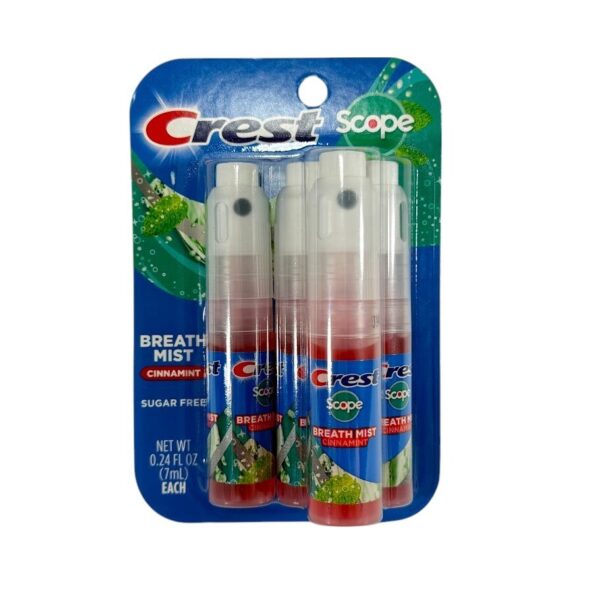CREST SCOPE CINNAMON, Spray Haleine, paquet de 4