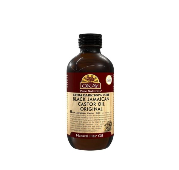 OKAY Extra Dark 100% Natural Black Jamaican Castor Oil, 118 ml